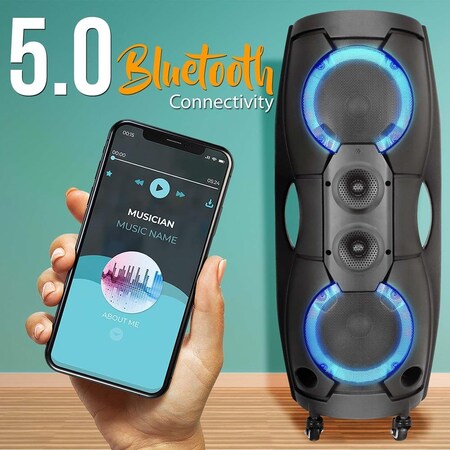 Pyle Portable Bluetooth PA Speaker System, Black PPHP82LB